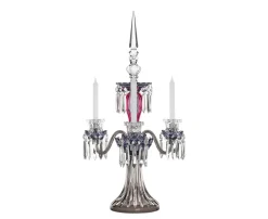 ARLEQUIN AMETHYST PURPLE FLANNEL-GREY 3C-CANDELABRA