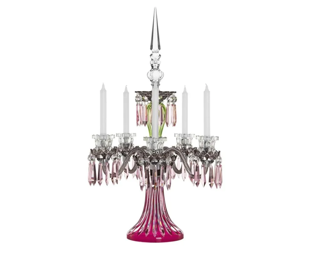 ARLEQUIN CANDELABRE 5B AMETHYSTE CHARTREUSE FLANELLE