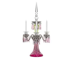 ARLEQUIN CANDELABRE 3B AMETHYSTE CHARTREUSE FLANELLE