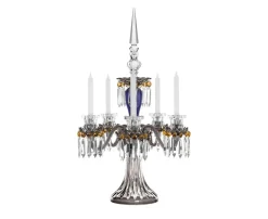 ARLEQUIN CANDELABRE 5B BLEU FONCE NOIR FLANELLE