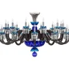ARLEQUIN HORIZ 24L SKY-BLUE DARK-BLUE F-GREY CHANDELIER