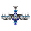 ARLEQUIN HORIZ 12L SKY-BLUE DARK-BLUE F-GREY CHANDELIER