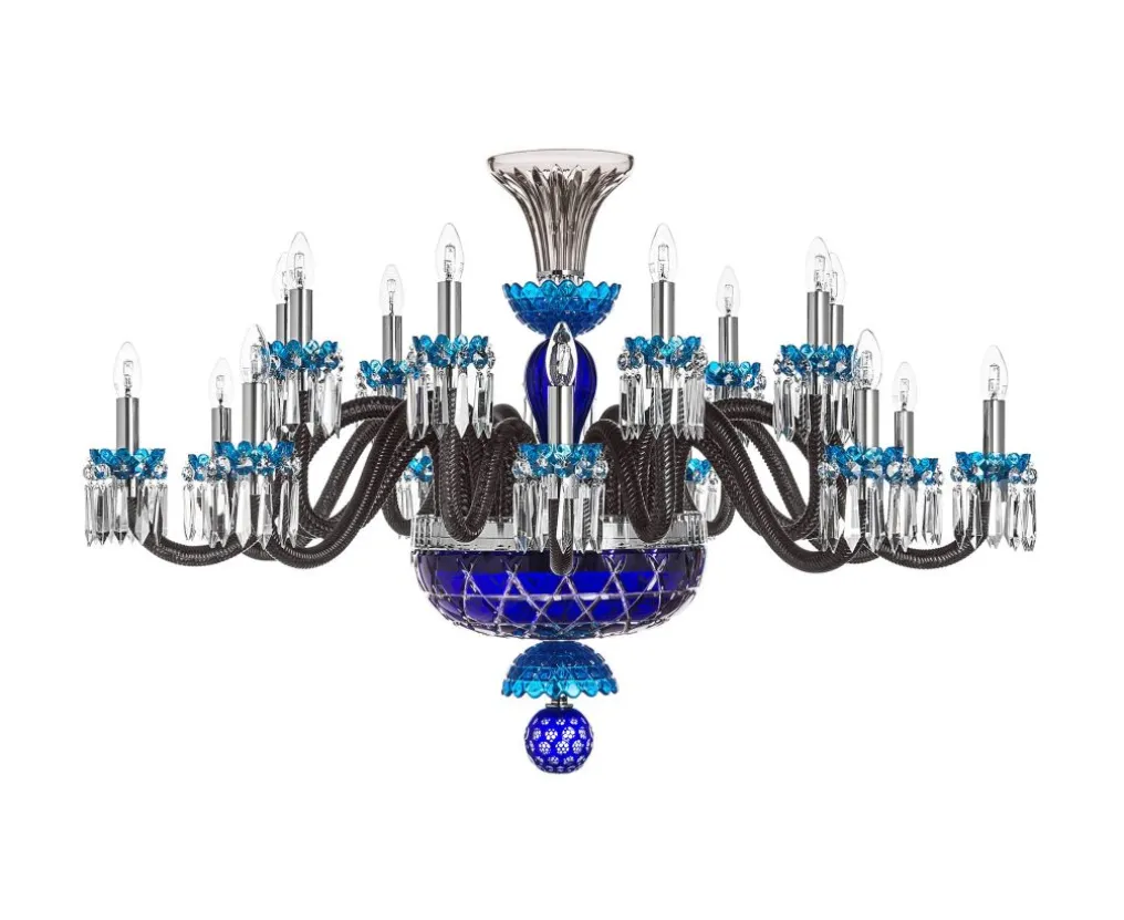 ARLEQUIN HORIZ 18L SKY-BLUE DARK-BLUE F-GREY CHANDELIER