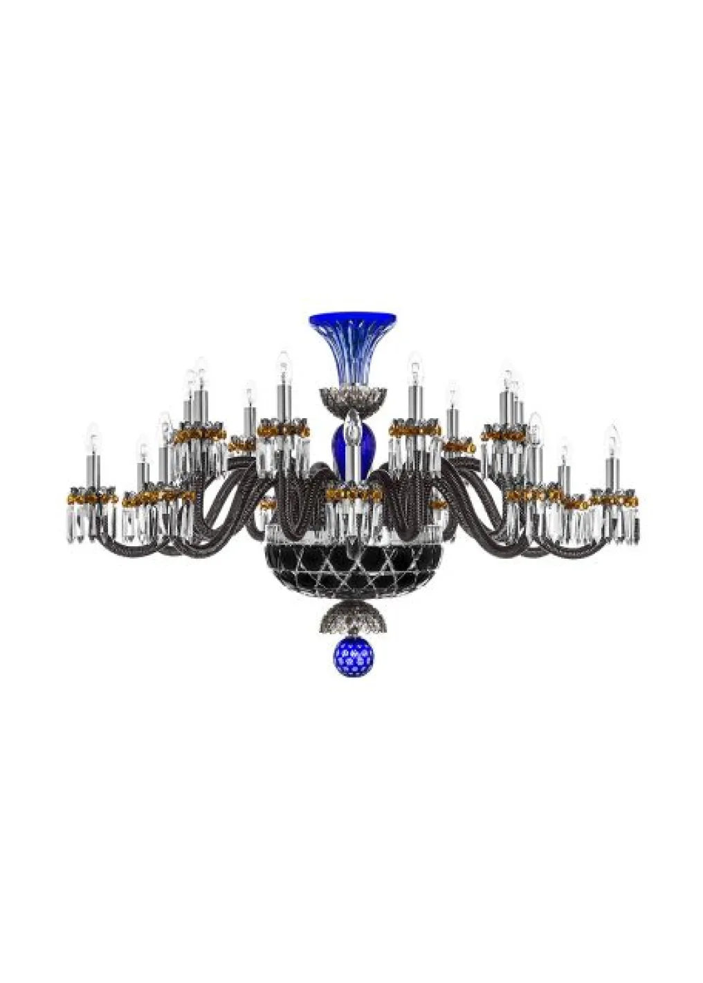 ARLEQUIN HORIZ 18L SKY-BLUE DARK-BLUE F-GREY CHANDELIER