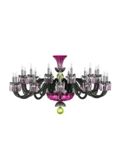 ARLEQUIN HORIZ 24L SKY-BLUE DARK-BLUE F-GREY CHANDELIER