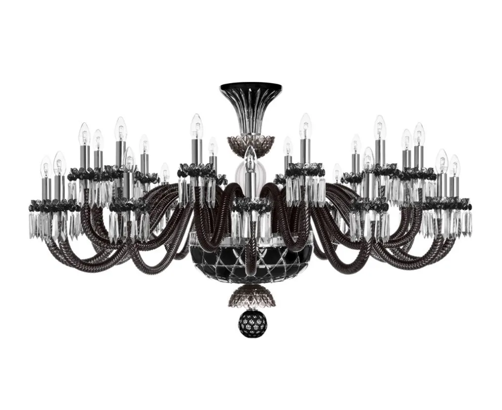 ARLEQUIN HORIZ 24L SKY-BLUE DARK-BLUE F-GREY CHANDELIER