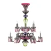 ARLEQUIN 12L AMETHYST C-GREEN F-GREY CHANDELIER
