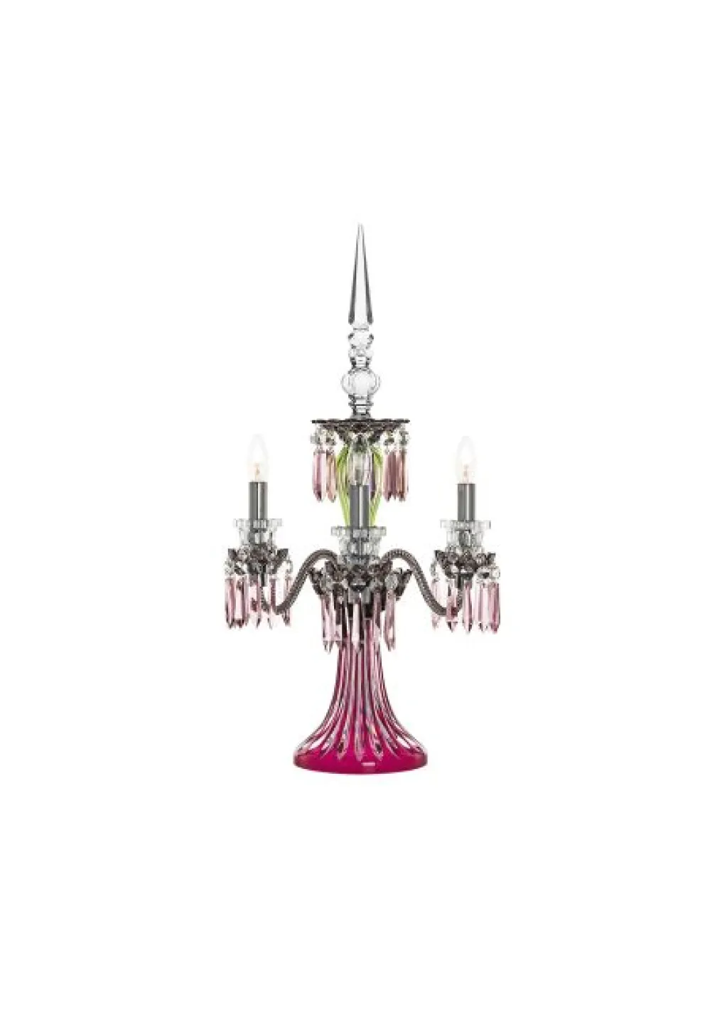 ARLEQUIN 3L AMETHYST C-GREEN F-GREY CANDELABRA