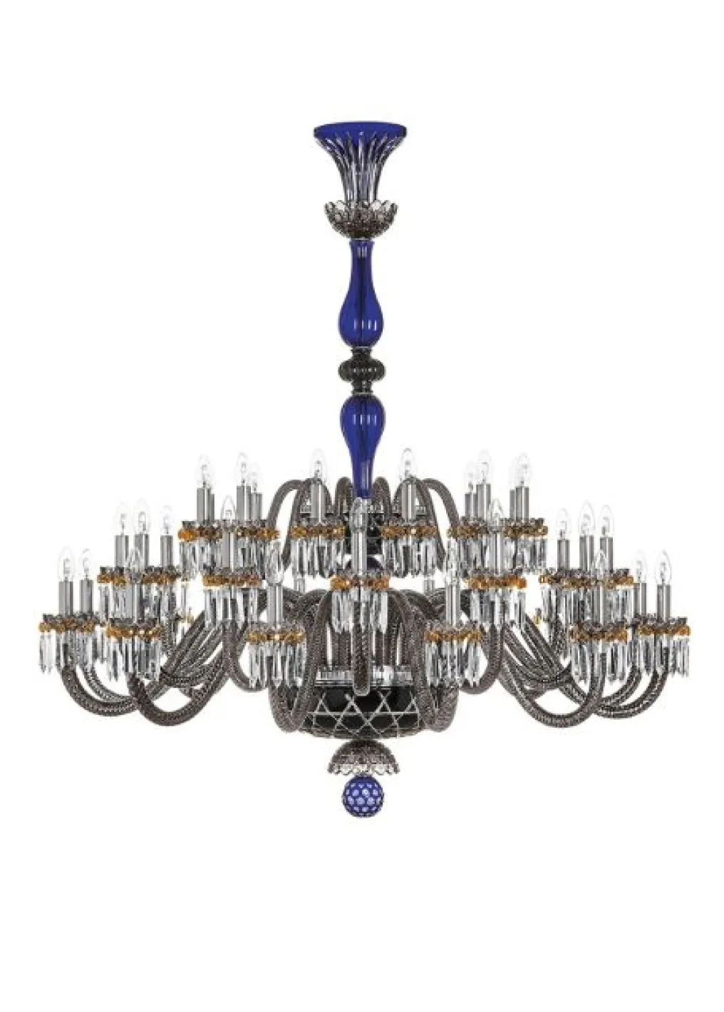 ARLEQUIN 36L AMETHYST C-GREEN F-GREY CHANDELIER
