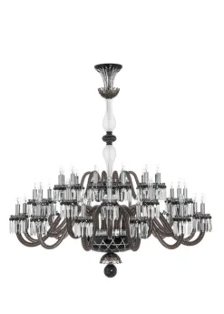 ARLEQUIN 36L AMETHYST C-GREEN F-GREY CHANDELIER