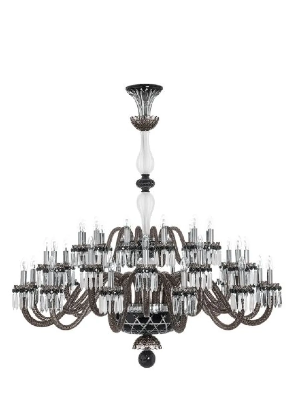 ARLEQUIN 36L AMETHYST C-GREEN F-GREY CHANDELIER