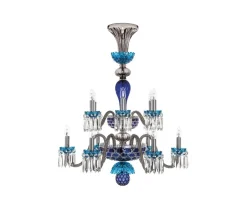 ARLEQUIN 12L AMETHYST C-GREEN F-GREY CHANDELIER