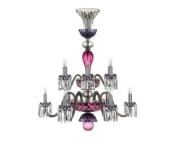 ARLEQUIN 12L AMETHYST PURPLE F-GREY CHANDELIER