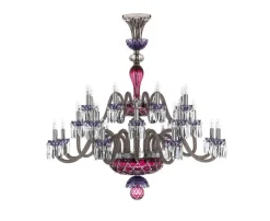ARLEQUIN 24L AMETHYST PURPLE F-GREY CHANDELIER