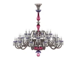 ARLEQUIN 36L AMETHYST PURPLE F-GREY CHANDELIER