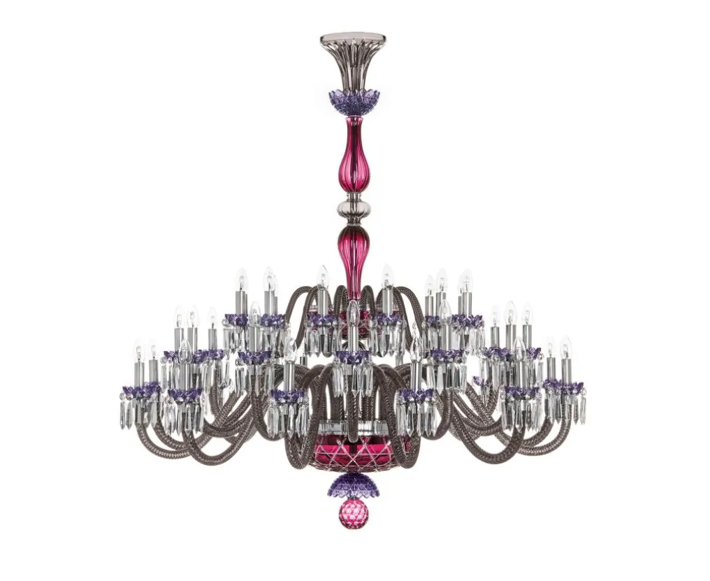 ARLEQUIN 36L AMETHYST PURPLE F-GREY CHANDELIER