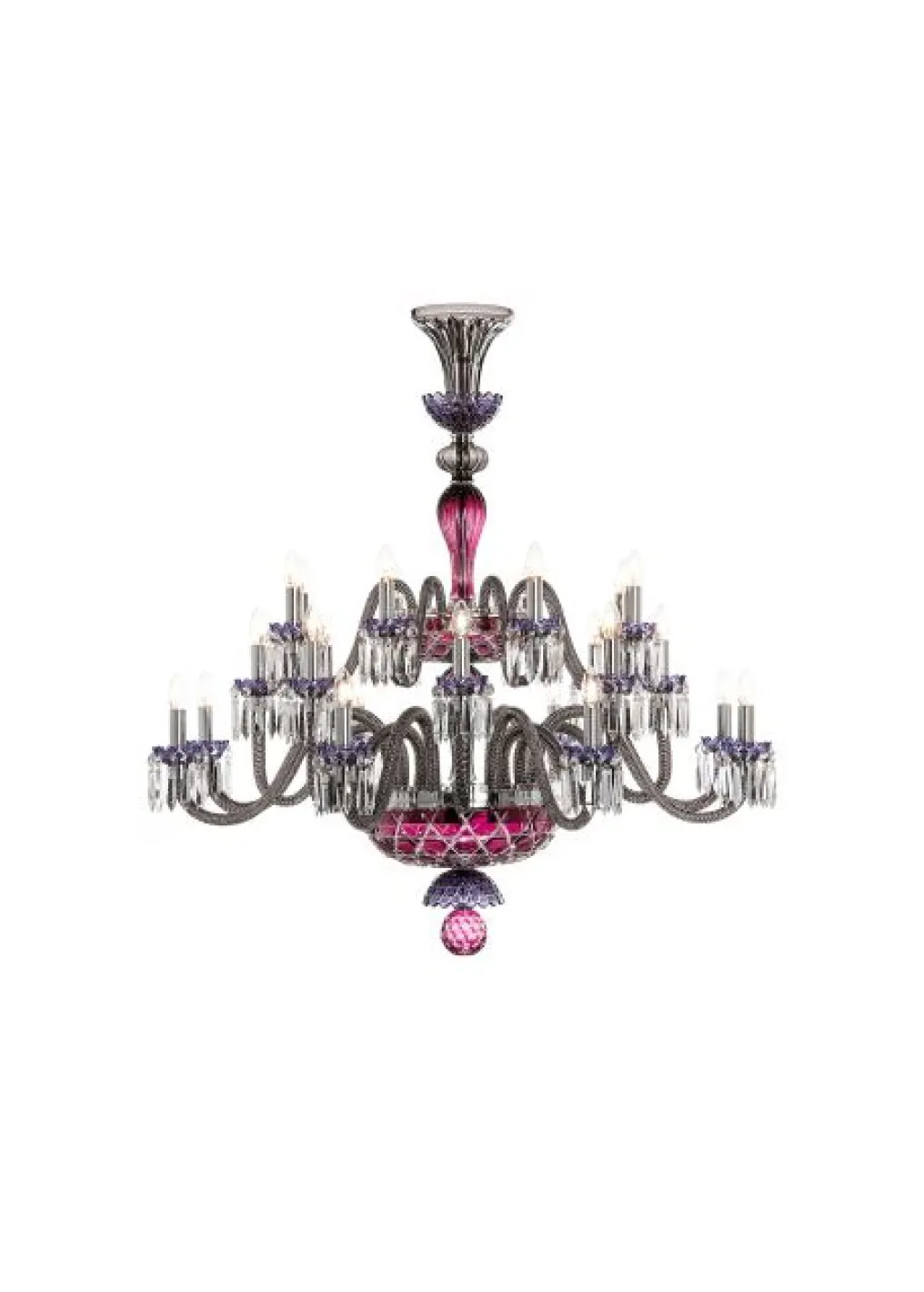 ARLEQUIN 24L AMETHYST PURPLE F-GREY CHANDELIER