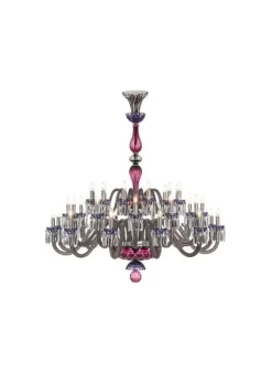 ARLEQUIN 36L AMETHYST PURPLE F-GREY CHANDELIER