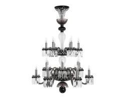 ARLEQUIN 18L BLACK SATIN-FINISHED F-GREY CHANDELIER