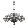 ARLEQUIN 36L BLACK SATIN-FINISHED F-GREY CHANDELIER