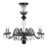 ARLEQUIN 8L BLACK SATIN-FINISHED F-GREY CHANDELIER
