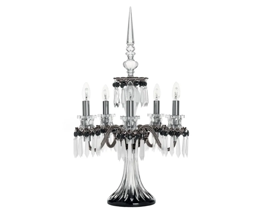 ARLEQUIN 5L BLACK SATIN-FINISHED F-GREY CANDELABRA