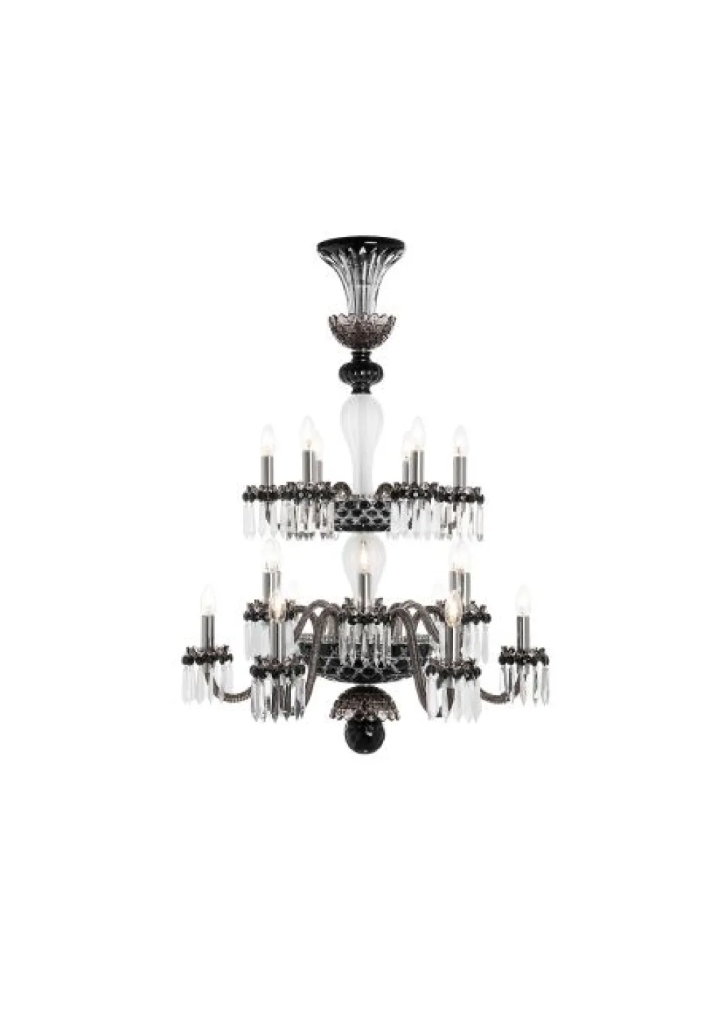 ARLEQUIN 18L BLACK SATIN-FINISHED F-GREY CHANDELIER