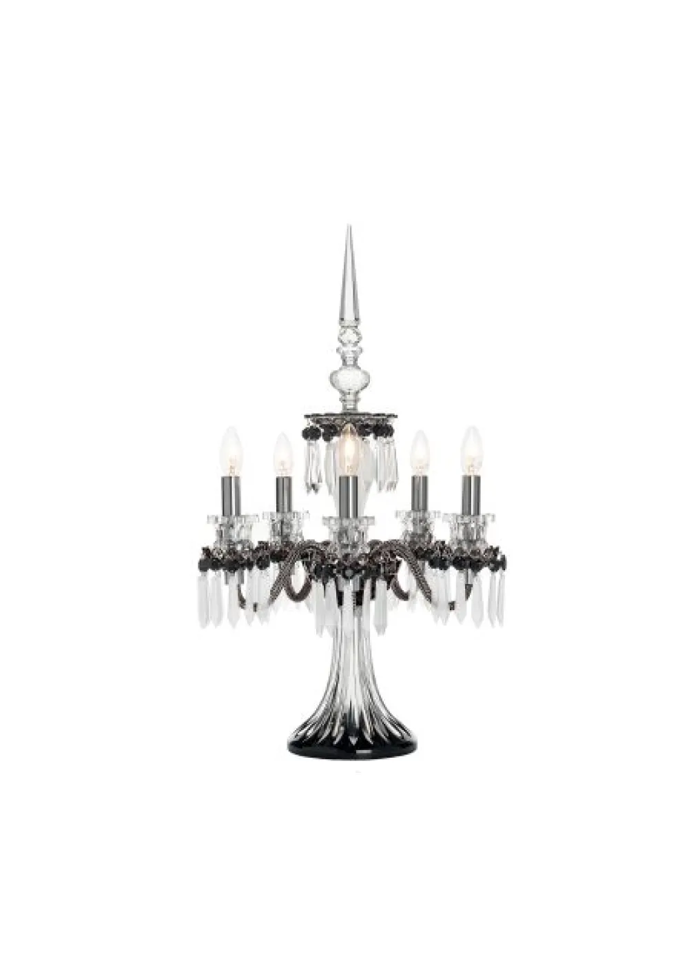 ARLEQUIN 5L BLACK SATIN-FINISHED F-GREY CANDELABRA
