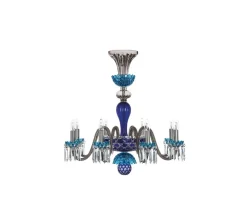 ARLEQUIN 8L BLACK SATIN-FINISHED F-GREY CHANDELIER