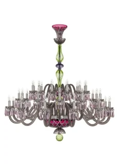 ARLEQUIN 36L BLACK SATIN-FINISHED F-GREY CHANDELIER