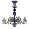 ARLEQUIN 8L DARK-BLUE BLACK F-GREY CHANDELIER