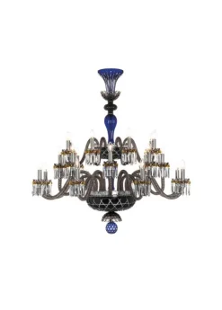 ARLEQUIN 24L DARK-BLUE BLACK F-GREY CHANDELIER