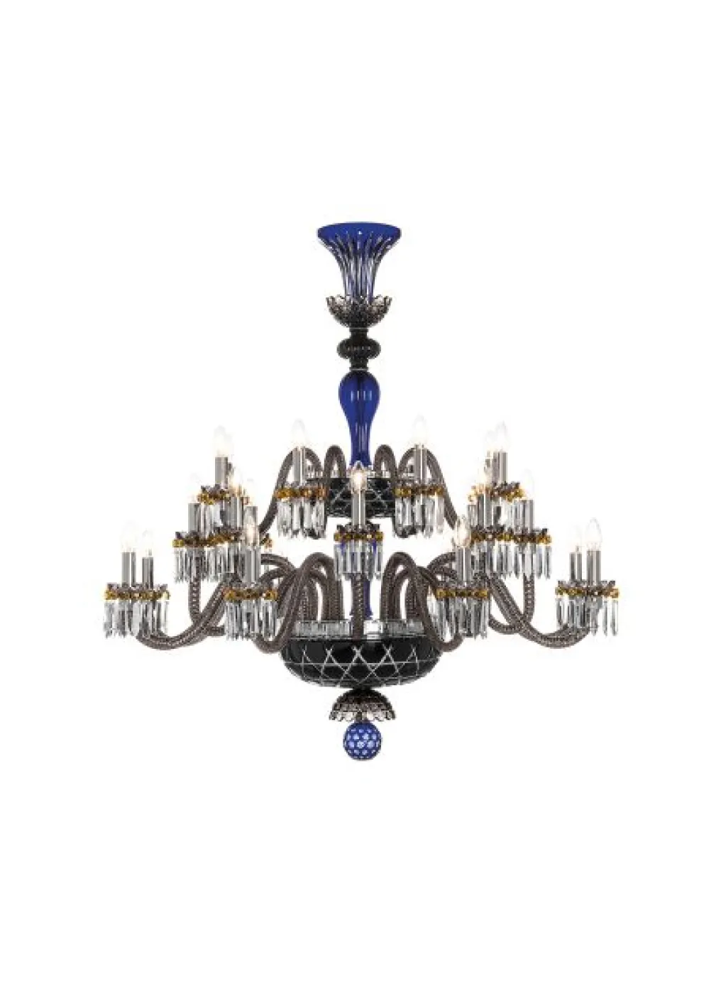 ARLEQUIN 24L DARK-BLUE BLACK F-GREY CHANDELIER