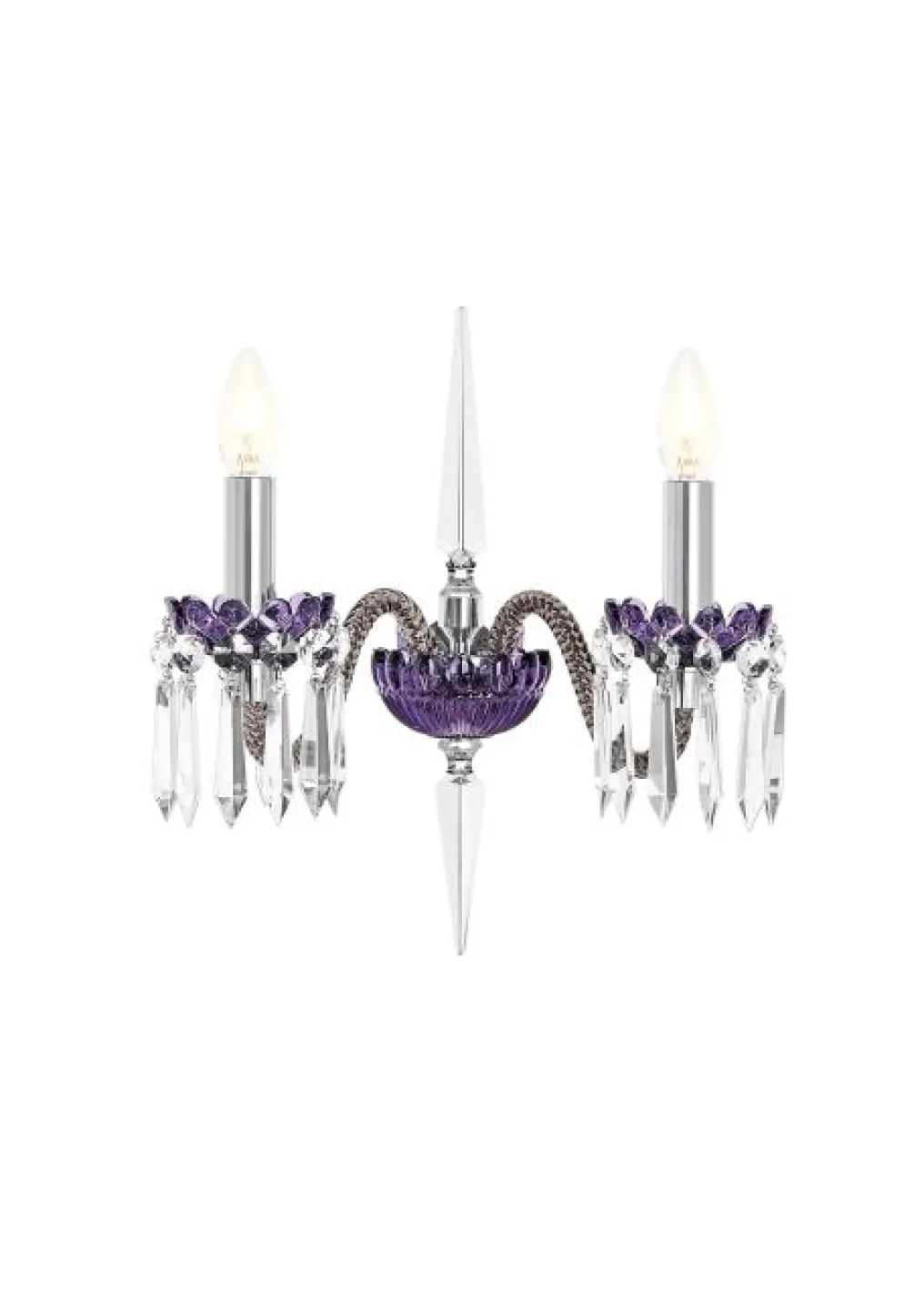 ARLEQUIN 2L FLANNEL-GREY PURPLE SCONCE