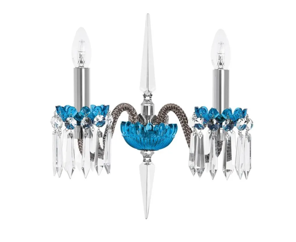 ARLEQUIN 2L FLANNEL-GREY SKY-BLUE SCONCE