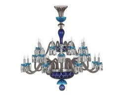 ARLEQUIN 24L SKY-BLUE DARK-BLUE F-GREY CHANDELIER