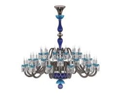 ARLEQUIN 36L SKY-BLUE DARK-BLUE F-GREY CHANDELIER