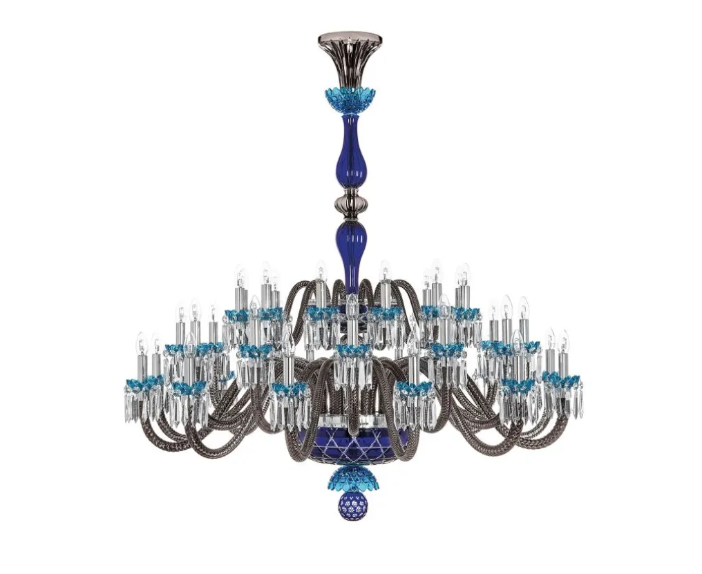 ARLEQUIN 36L SKY-BLUE DARK-BLUE F-GREY CHANDELIER