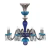 ARLEQUIN 8L SKY-BLUE DARK-BLUE F-GREY CHANDELIER