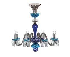 ARLEQUIN 8L SKY-BLUE DARK-BLUE F-GREY CHANDELIER