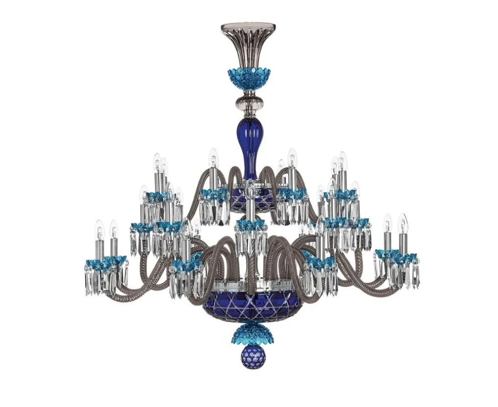 ARLEQUIN 24L SKY-BLUE DARK-BLUE F-GREY CHANDELIER