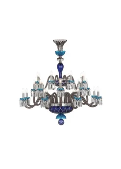 ARLEQUIN 24L SKY-BLUE DARK-BLUE F-GREY CHANDELIER