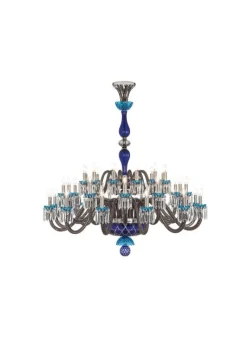 ARLEQUIN 36L SKY-BLUE DARK-BLUE F-GREY CHANDELIER