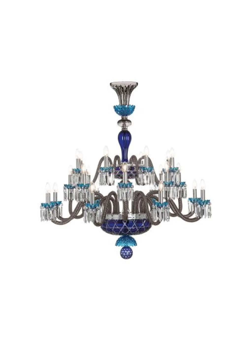 ARLEQUIN 24L SKY-BLUE DARK-BLUE F-GREY CHANDELIER