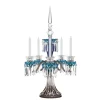 ARLEQUIN SKY BLUE DARK BLUE FLANNEL-GREY 5C-CANDELABRA