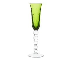 BUBBLES CHARTREUSE-GREEN CHAMPAGNE FLUTE
