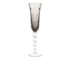 BUBBLES FLANNEL-GREY CHAMPAGNE FLUTE