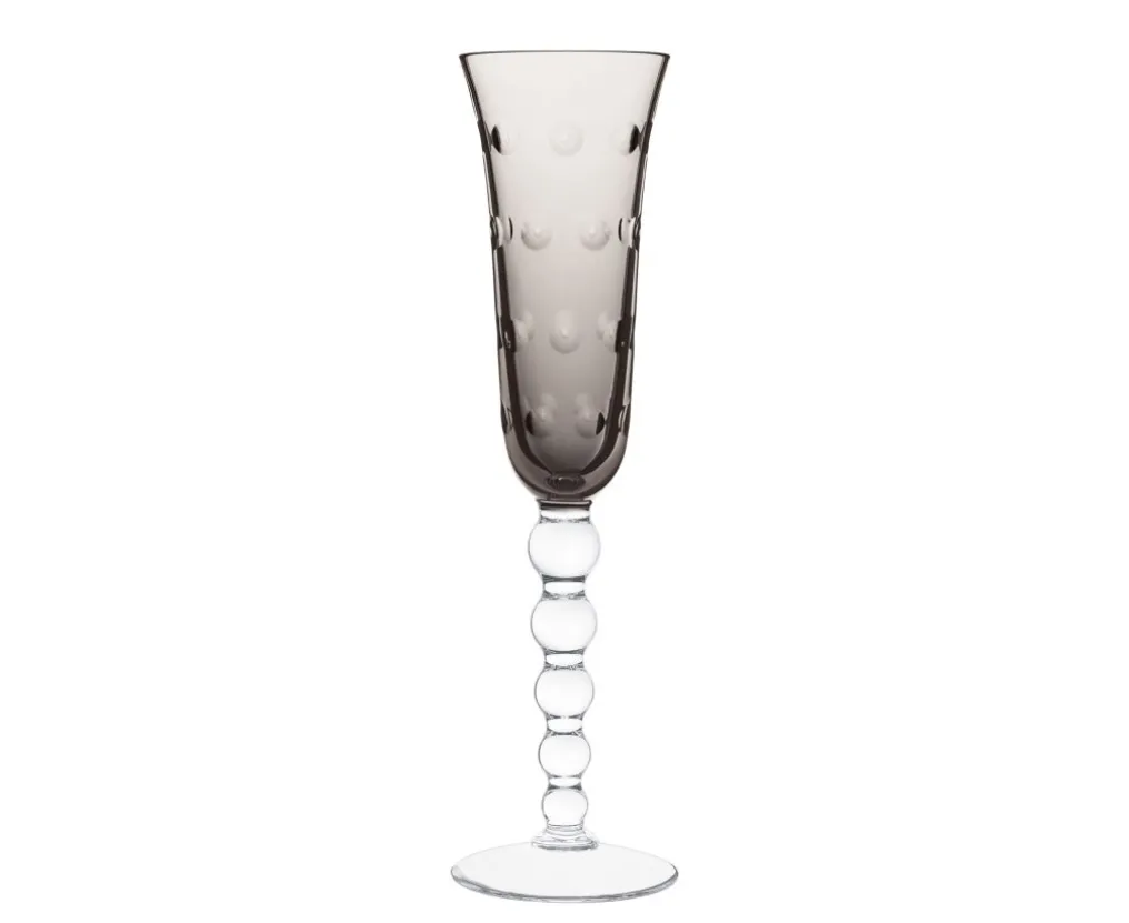 BUBBLES FLANNEL-GREY CHAMPAGNE FLUTE