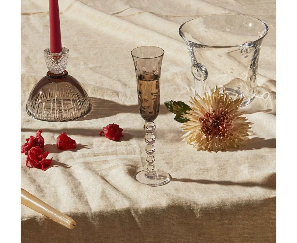 BUBBLES FLANNEL-GREY CHAMPAGNE FLUTE