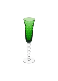 BUBBLES GREEN CHAMPAGNE FLUTE